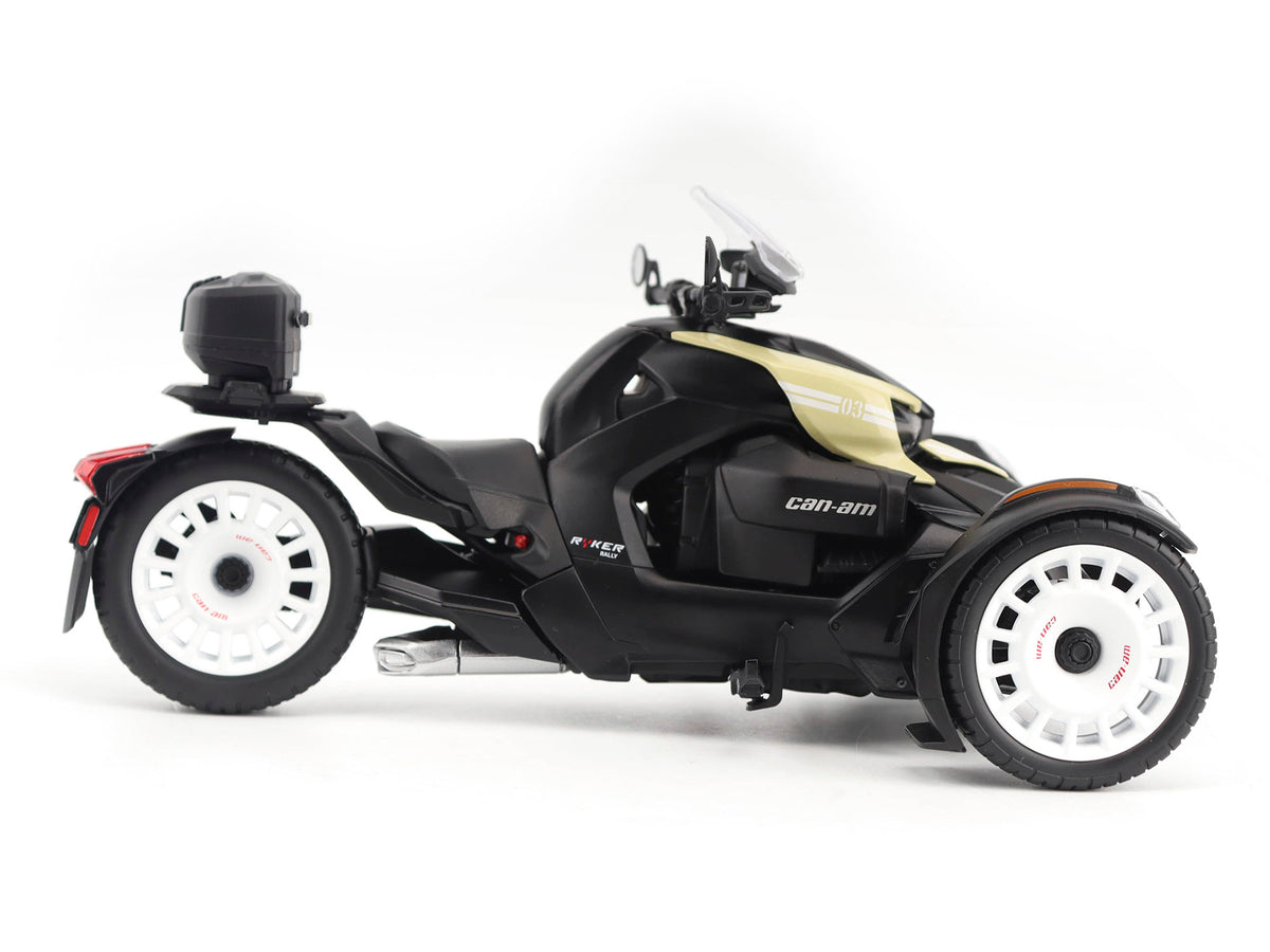 Can-Am Ryker Rally 3-Wheel Motorcycle Sand Storm and Black 1/12 Diecast Model by BRP Models - image 2