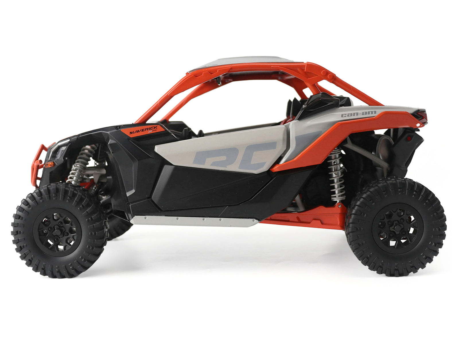 Can-Am Maverick X3 X RC Turbo RR Chalk Gray and Orange 1/12 Diecast Model by BRP Models