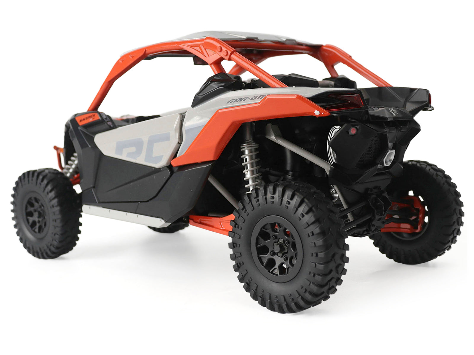Can-Am Maverick X3 X RC Turbo RR Chalk Gray and Orange 1/12 Diecast Model by BRP Models