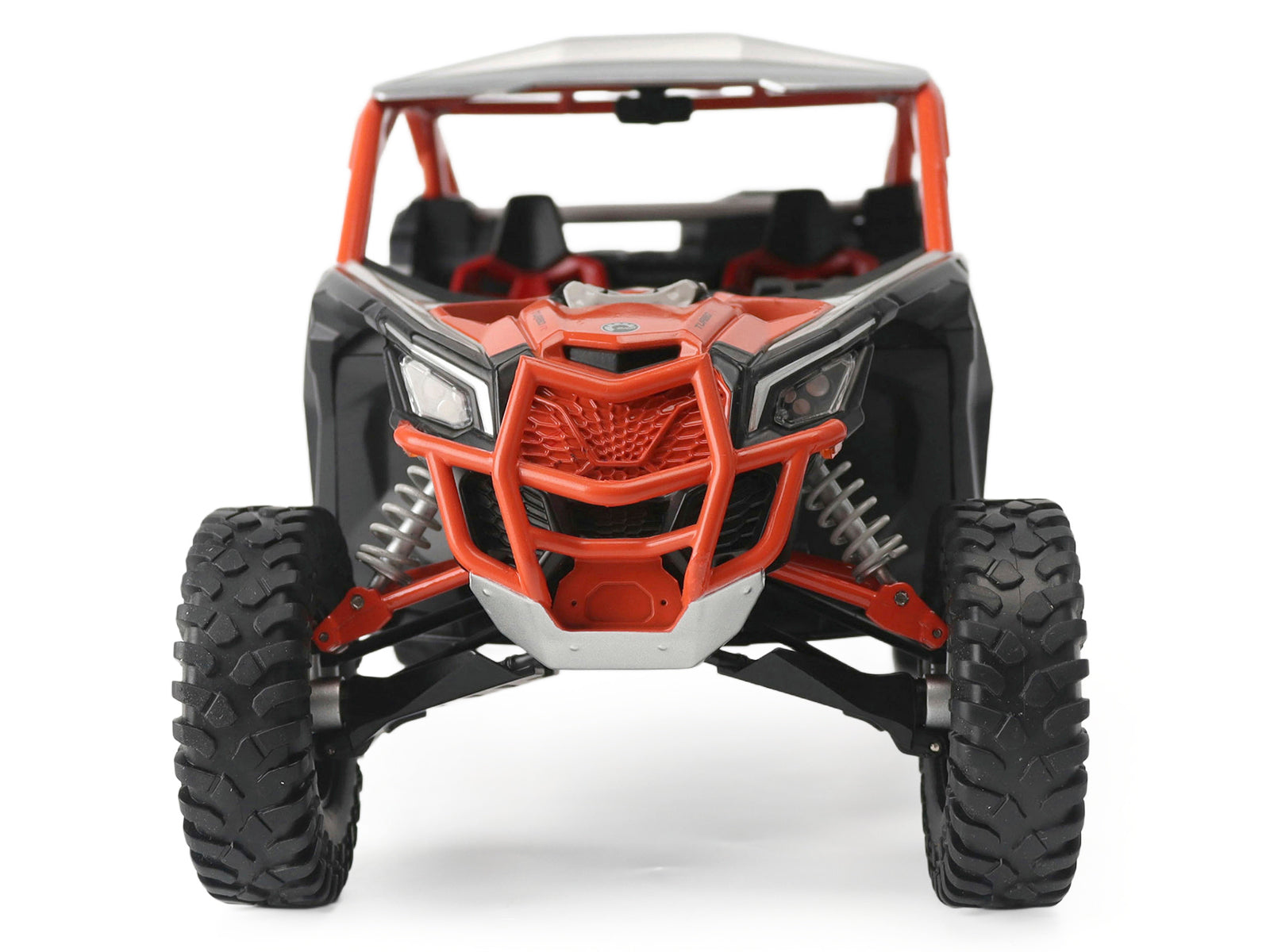 Can-Am Maverick X3 X RC Turbo RR Chalk Gray and Orange 1/12 Diecast Model by BRP Models