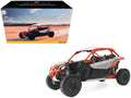 Can-Am Maverick X3 X RC Turbo RR Chalk Gray and Orange 1/12 Diecast Model by BRP Models