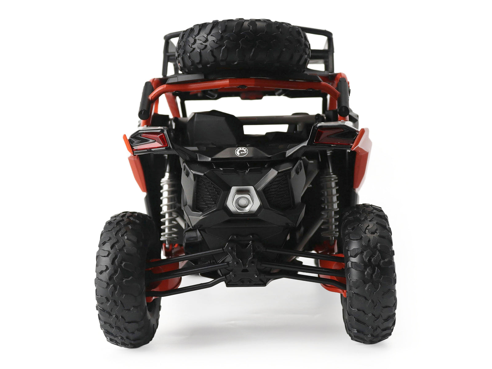 Can-Am Maverick X3 X RS Turbo RR with Roof Rack Chalk Gray and Orange 1/12 Diecast Model by BRP Models