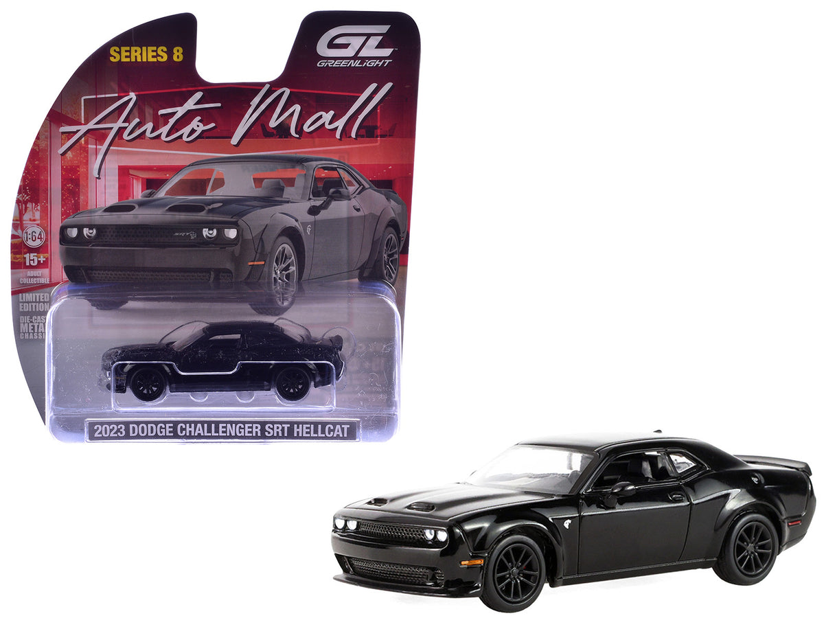 2023 Dodge Challenger SRT Hellcat Widebody Black "Auto Mall" Series 8 1/64 Diecast Model Car by Greenlight