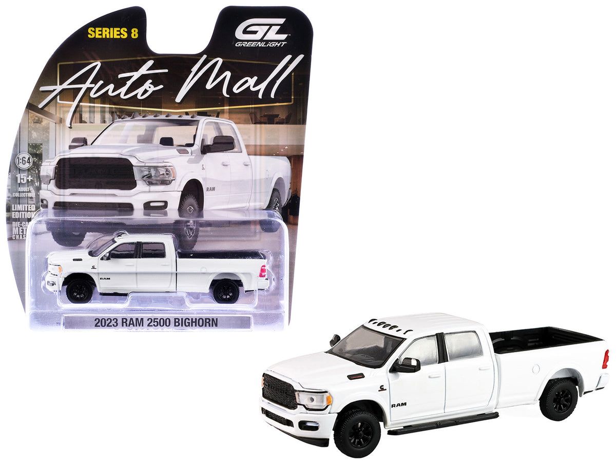 2023 Ram 2500 Bighorn Pickup Truck White "Auto Mall" Series 8 1/64 Diecast Model Car by Greenlight
