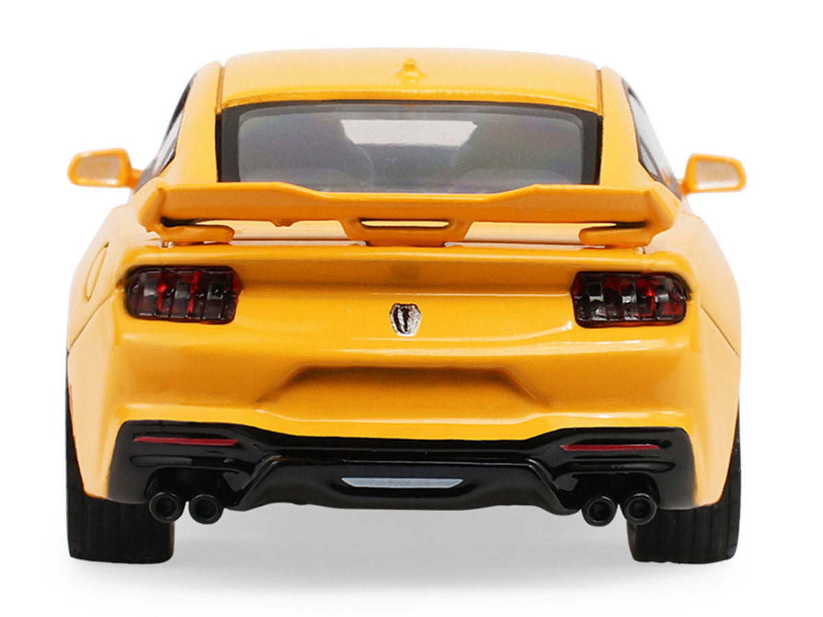 2024 Ford Mustang Dark Horse Yellow Splash Metallic "Auto Mall" Series 8 1/64 Diecast Model Car by Greenlight