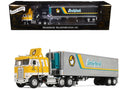 Kenworth K100 COE Flat Top and 40' Vintage Trailer with Reefer "Brakebush" Yellow with White Graphics "Legacy Series #6" 1/64