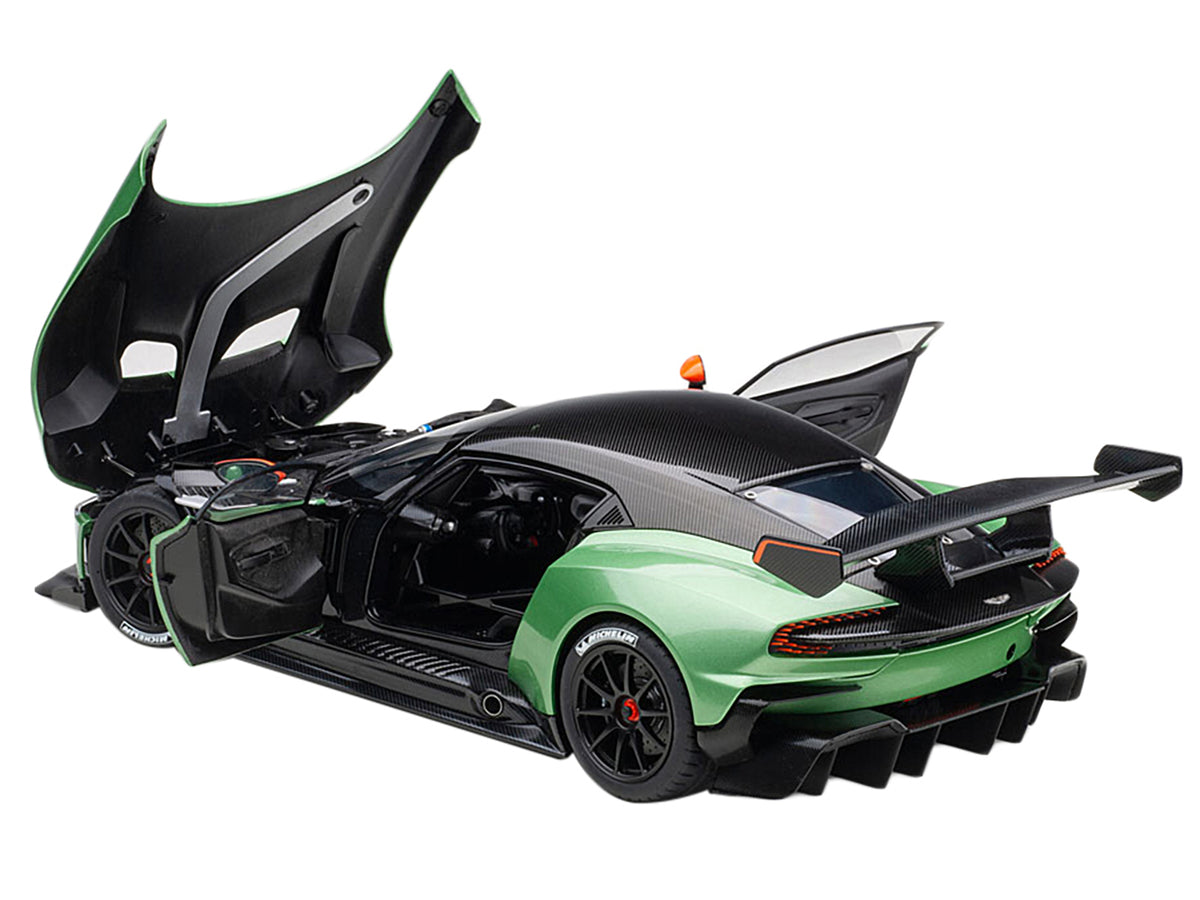 Aston Martin Vulcan Apple Tree Green Metallic with Orange Accents and Carbon Top 1/18 Model Car by Autoart - image 2