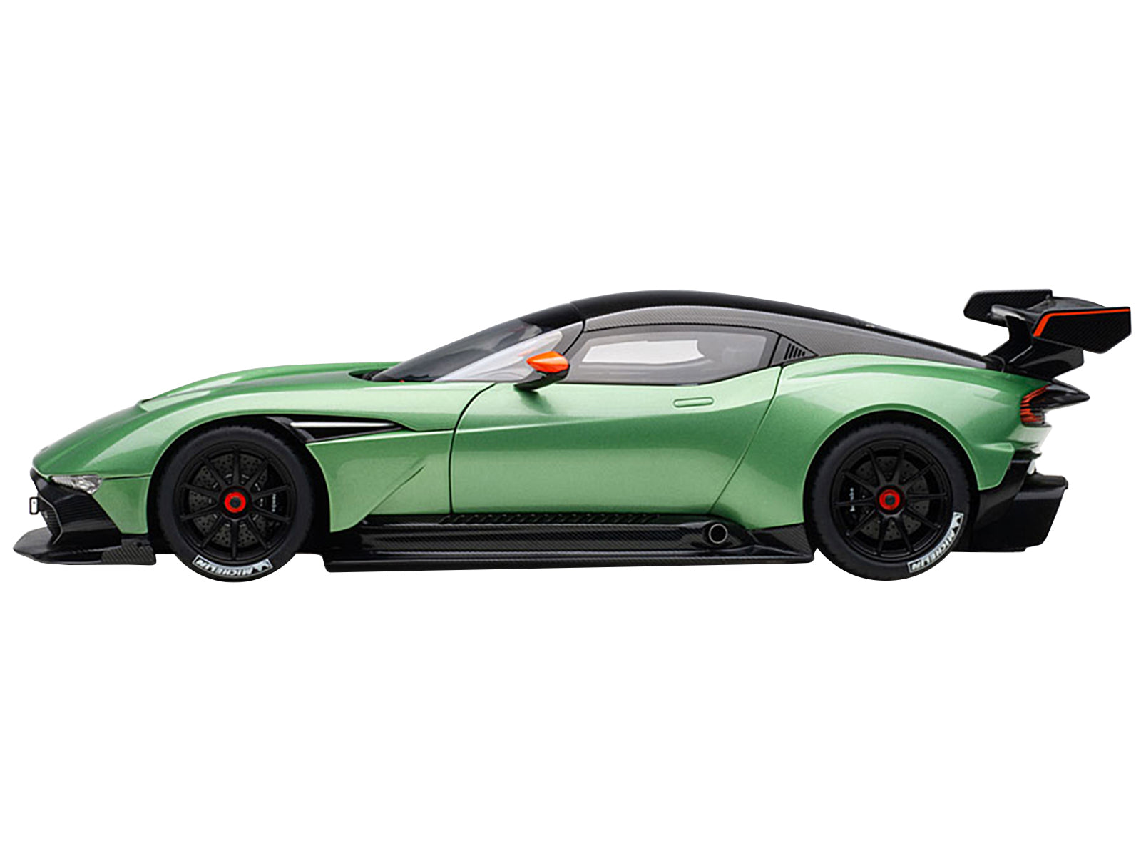 Aston Martin Vulcan Apple Tree Green Metallic with Orange Accents and Carbon Top 1/18 Model Car by Autoart - image 3