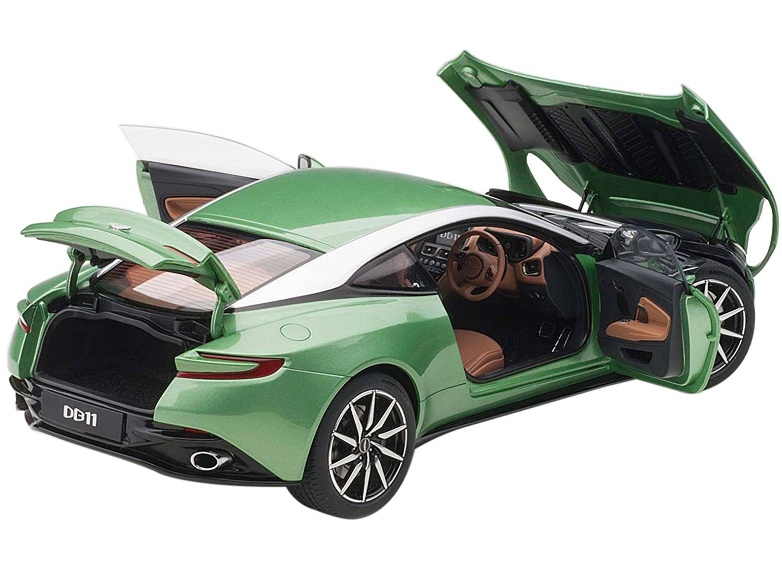Aston Martin DB11 RHD (Right Hand Drive) Apple Tree Green Metallic 1/18 Model Car by Autoart - image 2