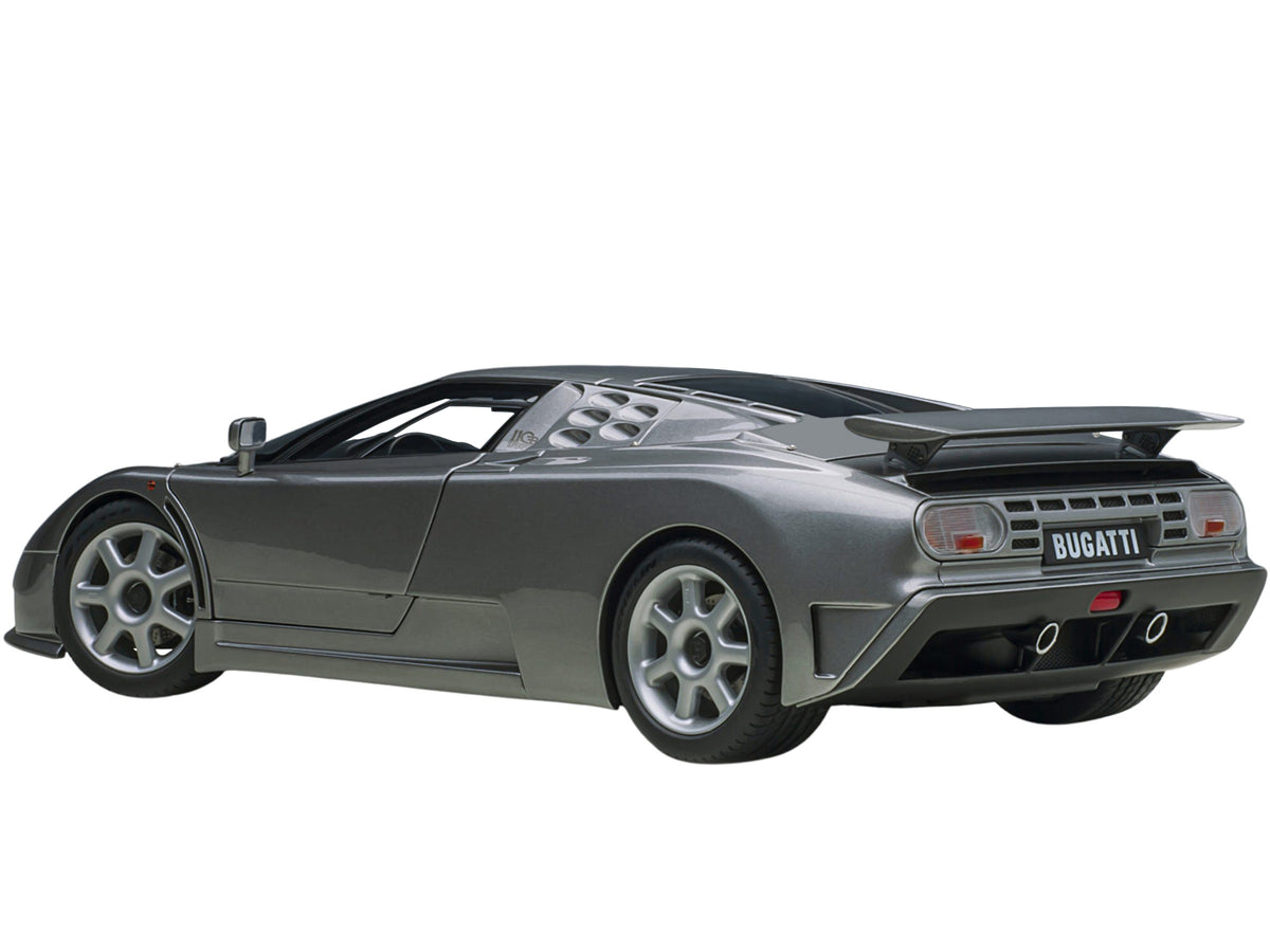 Bugatti EB110 SS Super Sport Grigio Metalizzatto Silver Metallic with Silver Wheels 1/18 Model Car by Autoart - image 6