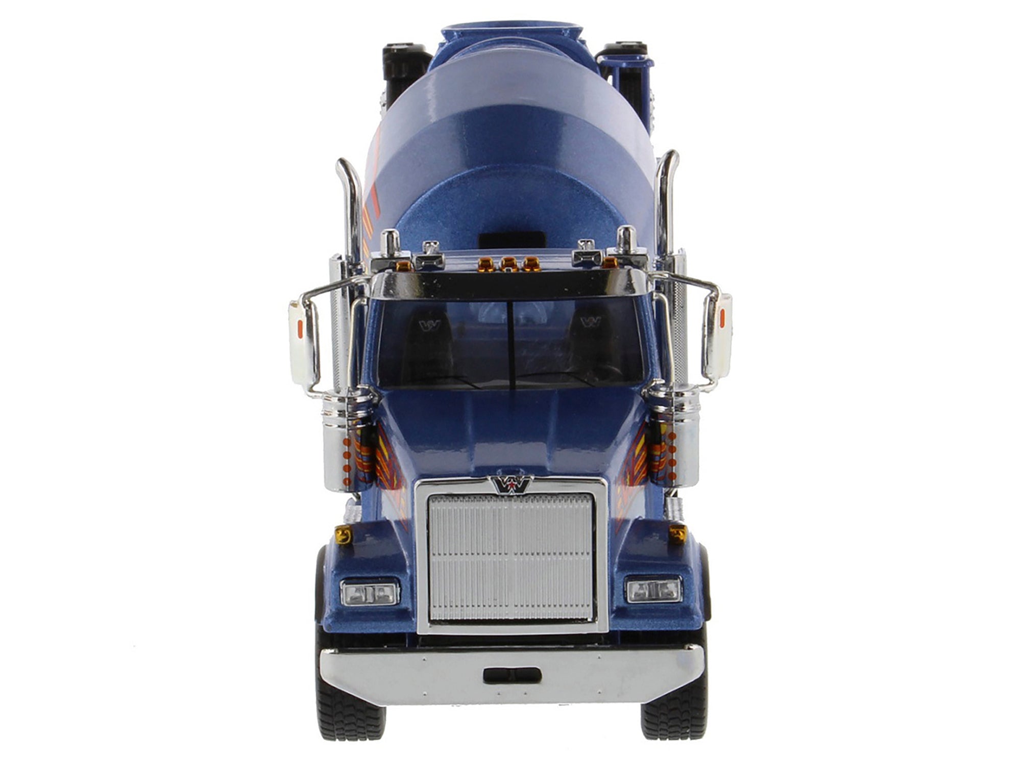 Western Star 4900 with Bridgemaster McNeilus Mixer Blue Metallic "Transport Series" 1/50 Diecast Model by Diecast Masters - image 4