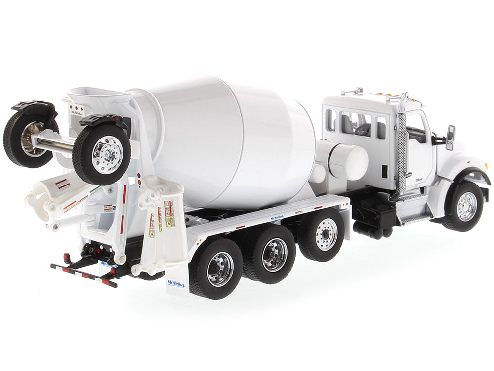 Kenworth T880 SFFA with McNeilus Bridgemaster Concrete Mixer White "Transport Series" 1/50 Diecast Model by Diecast Masters