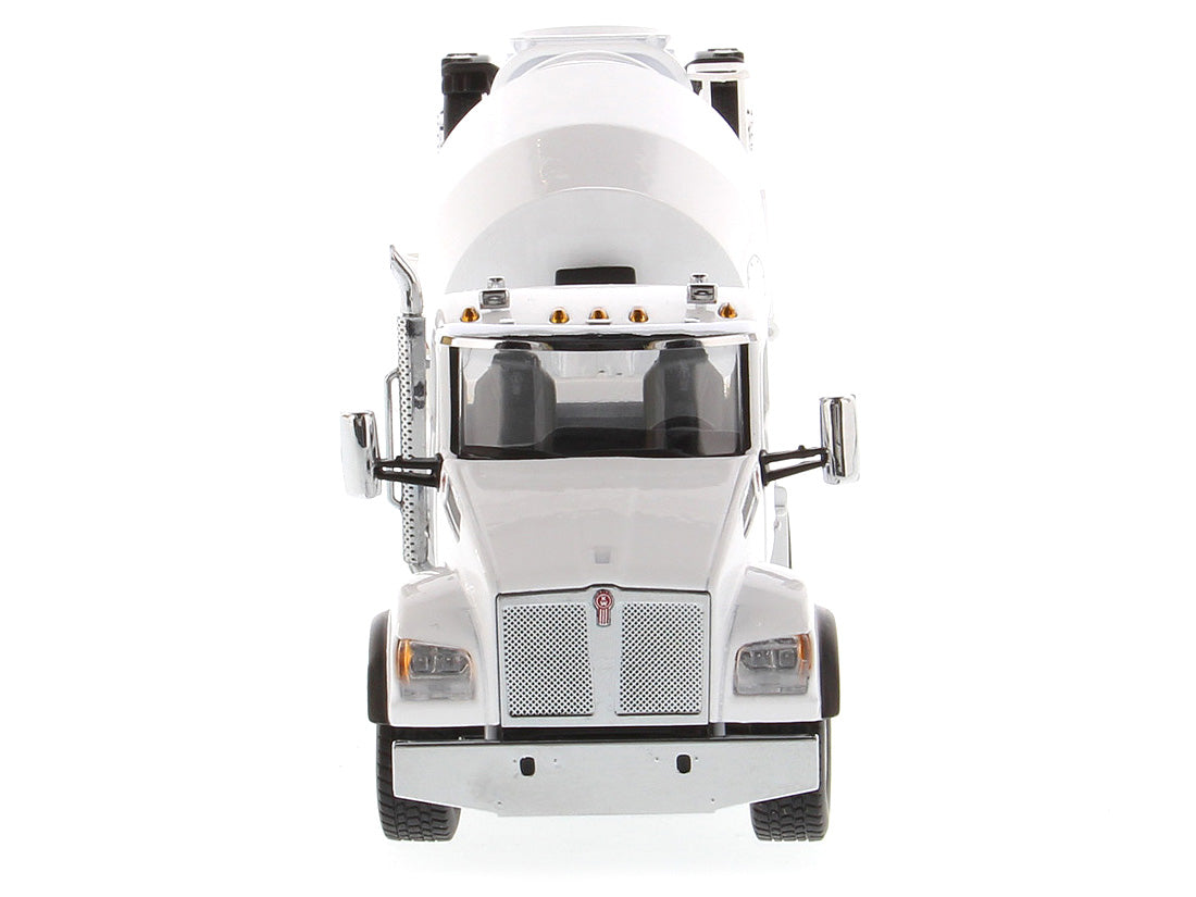 Kenworth T880 SFFA with McNeilus Bridgemaster Concrete Mixer White "Transport Series" 1/50 Diecast Model by Diecast Masters