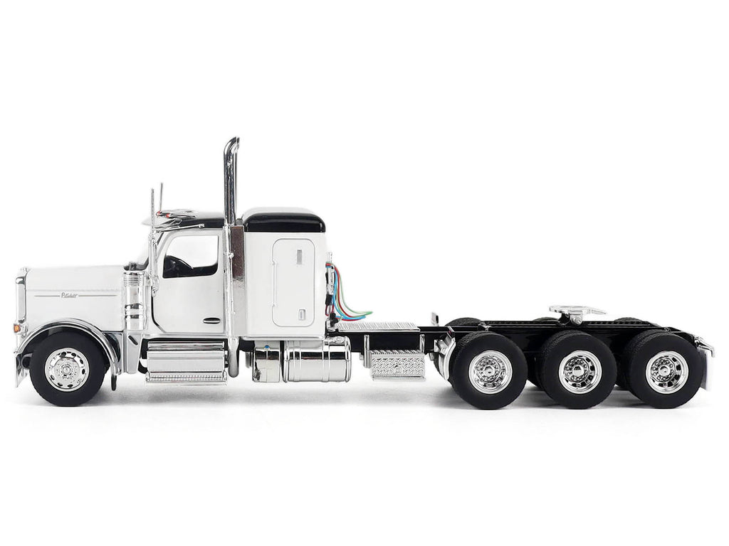 Peterbilt 589 Legendary Package Truck Tractor with 58" Sleeper White with Black Top "Transport Series" 1/50 Diecast Model by Diecast Masters - image 2