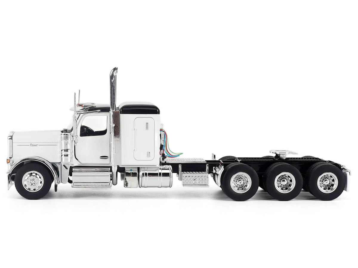 Peterbilt 589 Legendary Package Truck Tractor with 58" Sleeper White with Black Top "Transport Series" 1/50 Diecast Model by Diecast Masters - image 2