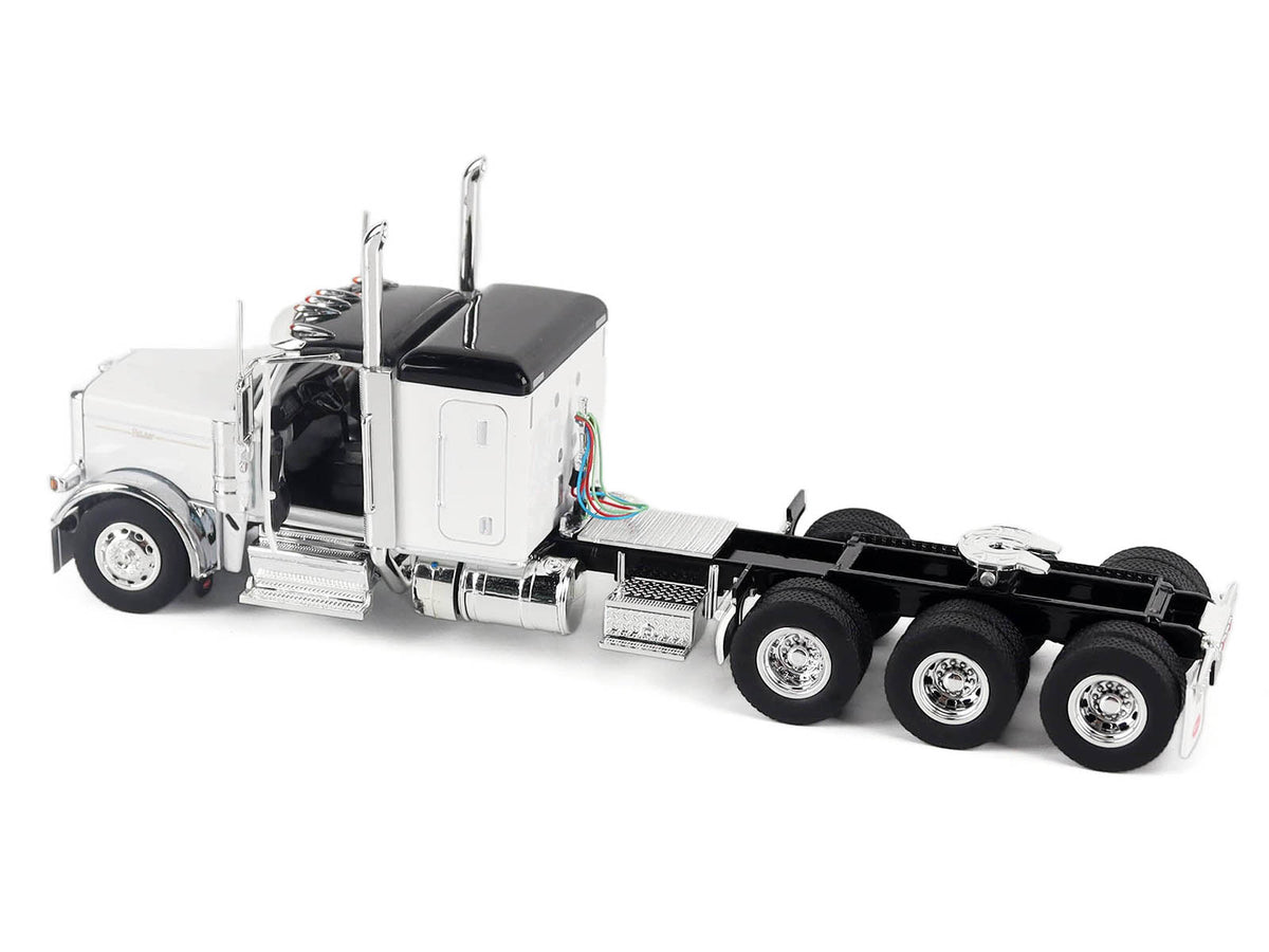Peterbilt 589 Legendary Package Truck Tractor with 58" Sleeper White with Black Top "Transport Series" 1/50 Diecast Model by Diecast Masters - image 3