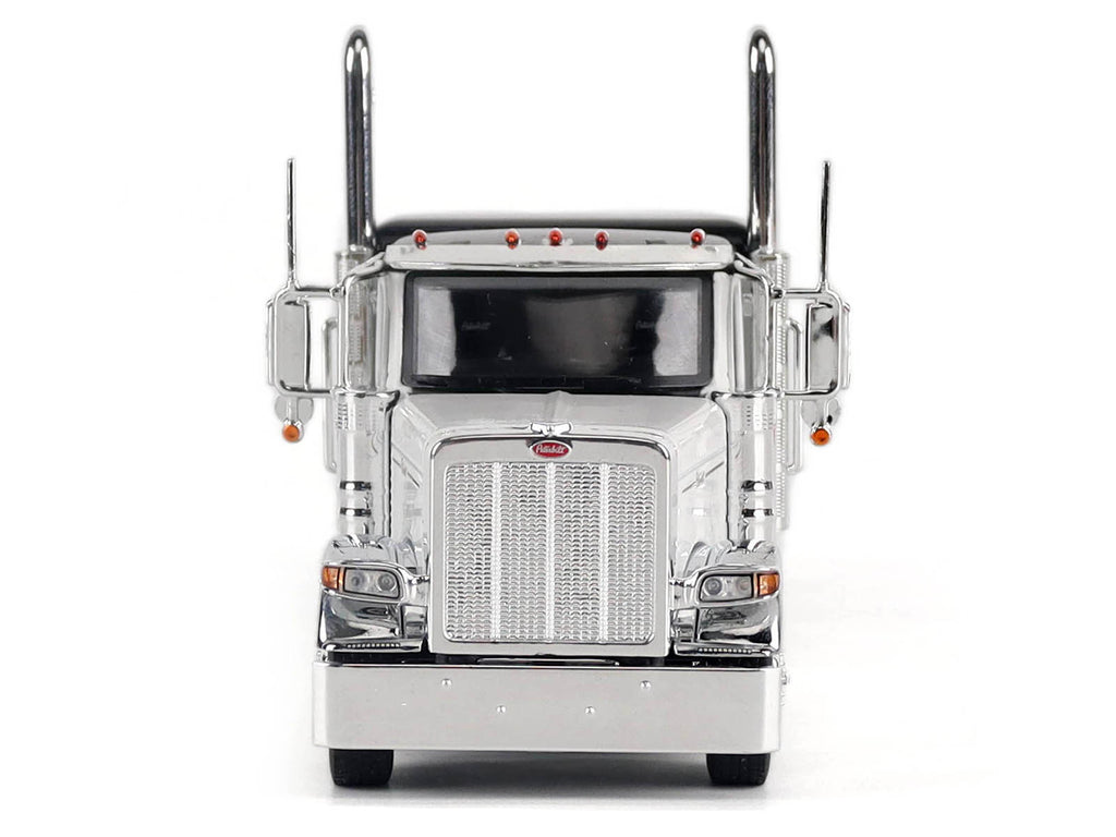 Peterbilt 589 Legendary Package Truck Tractor with 58" Sleeper White with Black Top "Transport Series" 1/50 Diecast Model by Diecast Masters - image 5