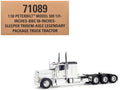 Peterbilt 589 Legendary Package Truck Tractor with 58" Sleeper White with Black Top "Transport Series" 1/50 Diecast Model by Diecast Masters