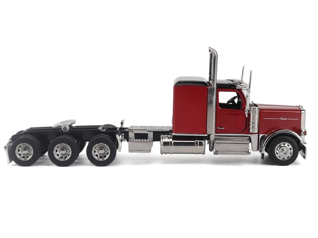 Peterbilt 589 Tridem-Axle Legendary Package Truck Tractor with 58" Sleeper Legendary Red "Transport Series" 1/64 Diecast Model by Diecast Masters