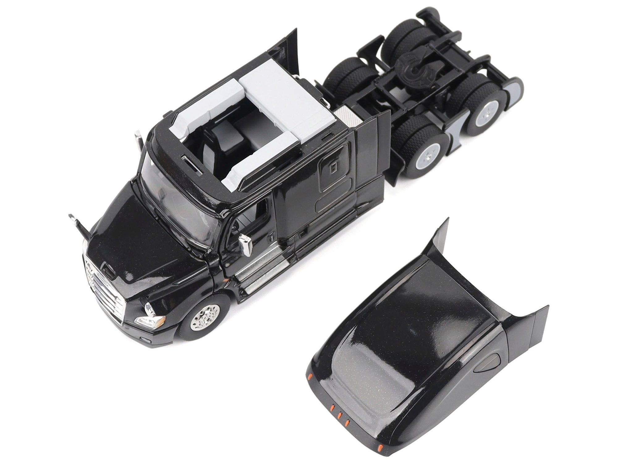 Freightliner New Cascadia Sleeper Cab Truck Tractor Black "Transport Series" 1/50 Diecast Model by Diecast Masters - image 2
