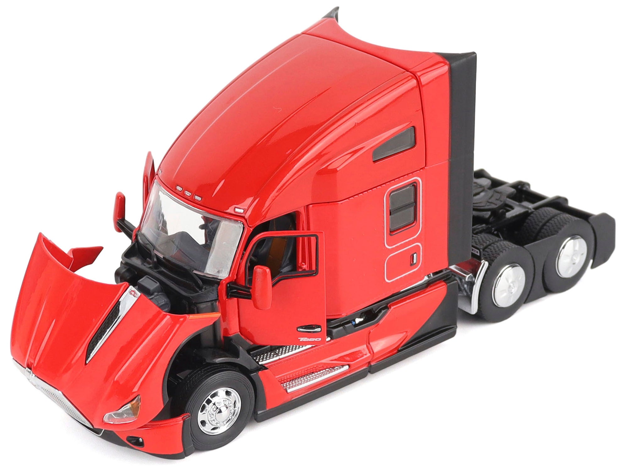 Kenworth T680 76" High Roof Sleeper Cab Truck Tractor Viper Red "Transport Series" 1/50 Diecast Model by Diecast Masters - image 5