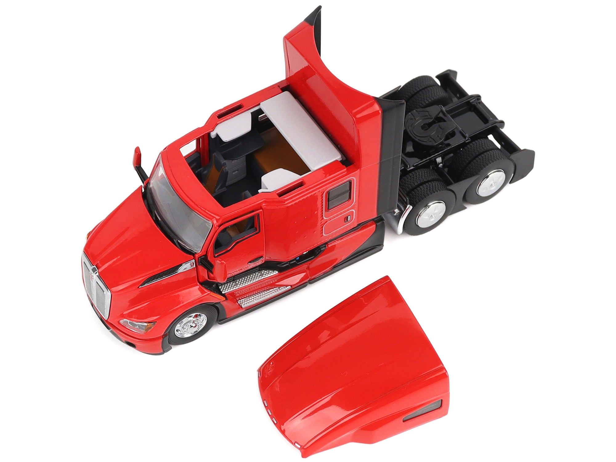 Kenworth T680 76" High Roof Sleeper Cab Truck Tractor Viper Red "Transport Series" 1/50 Diecast Model by Diecast Masters - image 2