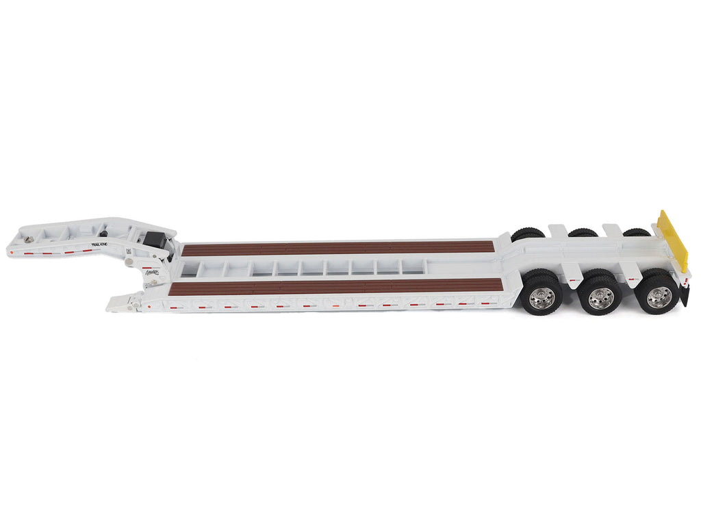 Trail King TK120 Hydraulic Detachable Gooseneck Lowboy Trailer White (Regular Version) "Transport Series" 1/50 Diecast Model by Diecast Masters - image 2