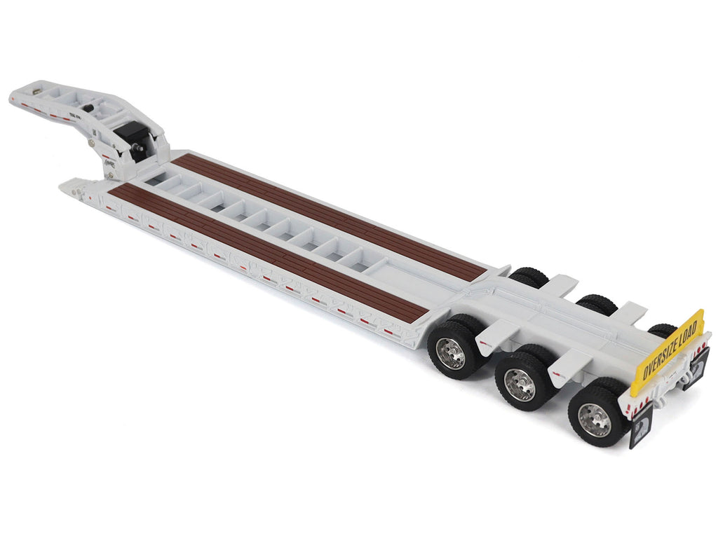 Trail King TK120 Hydraulic Detachable Gooseneck Lowboy Trailer White (Regular Version) "Transport Series" 1/50 Diecast Model by Diecast Masters - image 3