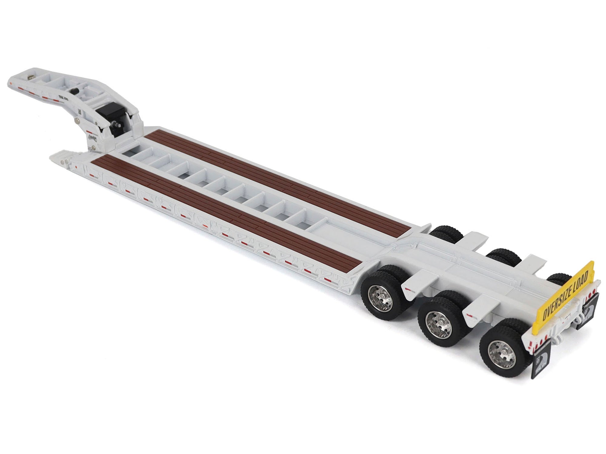 Trail King TK120 Hydraulic Detachable Gooseneck Lowboy Trailer White (Regular Version) "Transport Series" 1/50 Diecast Model by Diecast Masters - image 3