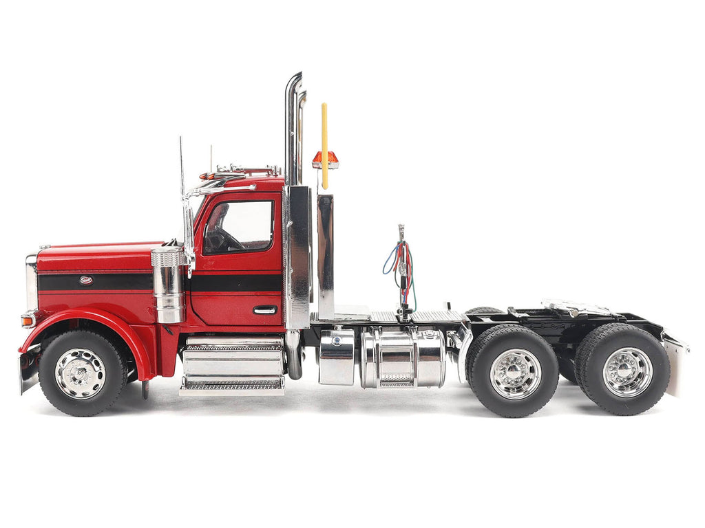 Peterbilt 589 Tandem-Axle Truck Tractor with Day Cab Legendary Red "Transport Series" 1/32 Diecast Model by Diecast Masters - image 2