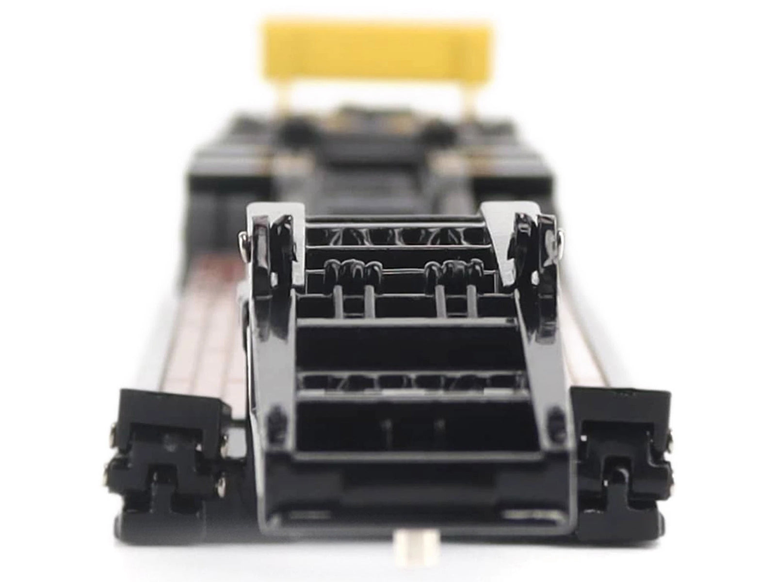 Trail King TK170 Hydraulic Detachable Gooseneck Lowboy Trailer Black with Jeep and Booster "Transport Series" 1/64 Diecast Model by Diecast Masters