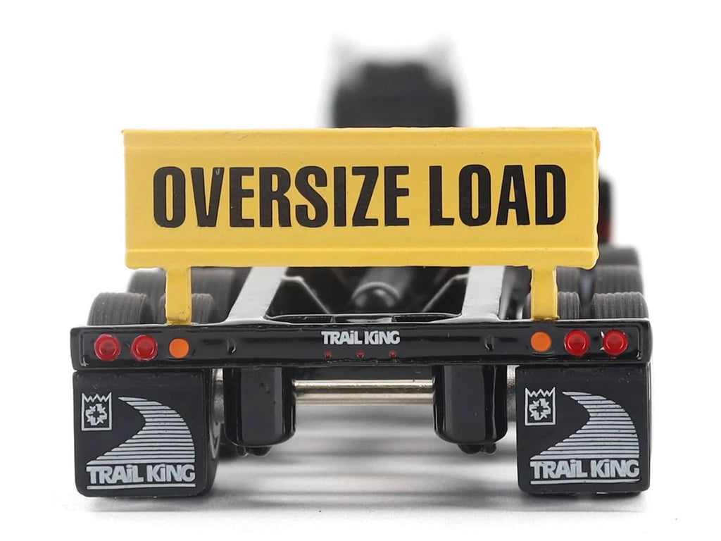 Trail King TK170 Hydraulic Detachable Gooseneck Lowboy Trailer Black with Jeep and Booster "Transport Series" 1/64 Diecast Model by Diecast Masters