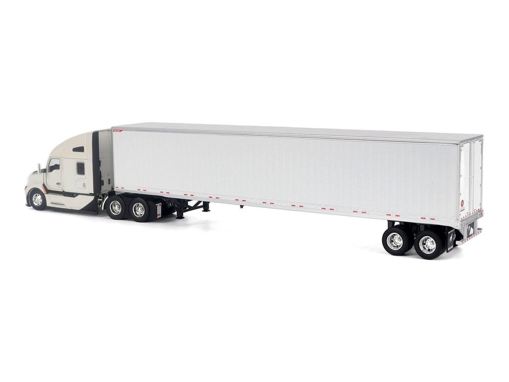 Kenworth T680 Next-Gen 76" High-Roof Sleeper Tandem Tractor White with Great Dane Champion 53ft Dry Cargo Trailer "Transport Series" 1/50 Diecast Model by Diecast Masters