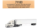 Kenworth T680 Next-Gen 76" High-Roof Sleeper Tandem Tractor White with Great Dane Champion 53ft Dry Cargo Trailer "Transport Series" 1/50 Diecast Model by Diecast Masters
