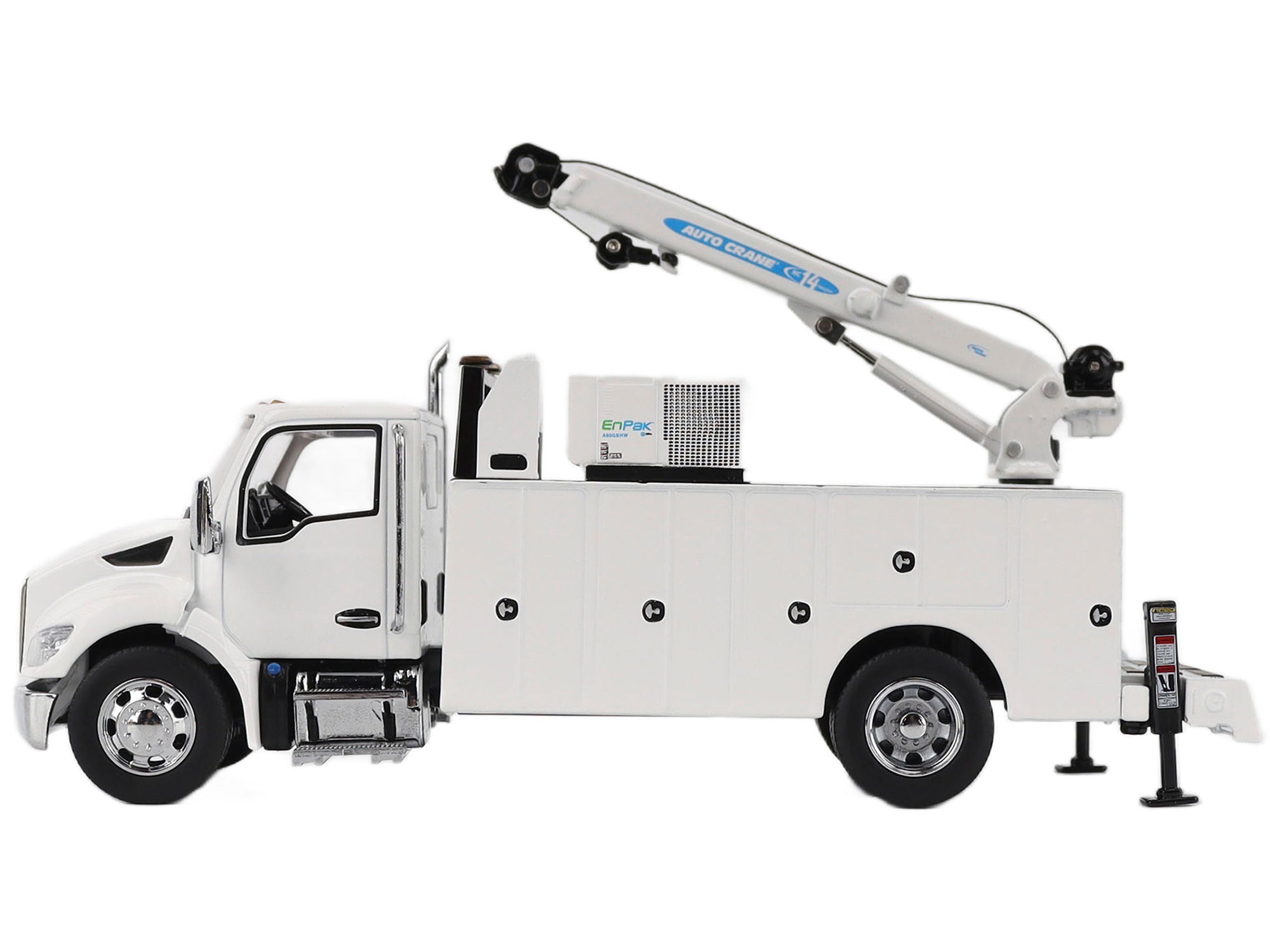 Kenworth T380 Auto-Crane Titan 85-Body HC14-Crane Work Truck with Miller EnPak White "Transport Series" 1/50 Diecast Model by Diecast Masters - image 4