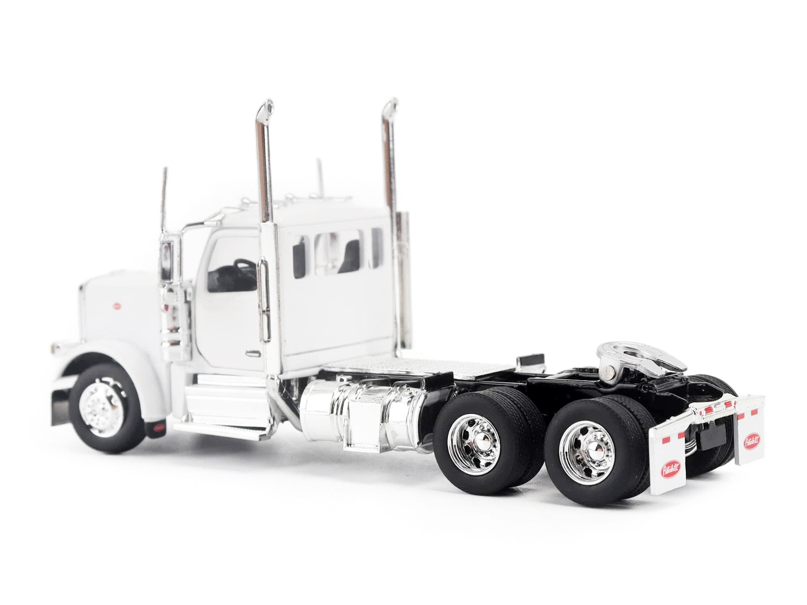 Peterbilt 589 Tandem-Axle Legendary Package Truck Tractor with 58" Sleeper White "Transport Series" 1/64 Diecast Model by Diecast Masters