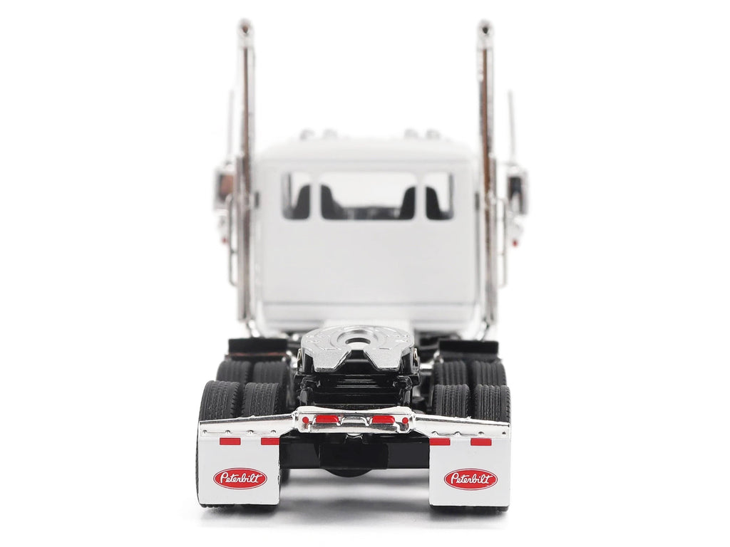 Peterbilt 589 Tandem-Axle Legendary Package Truck Tractor with 58" Sleeper White "Transport Series" 1/64 Diecast Model by Diecast Masters