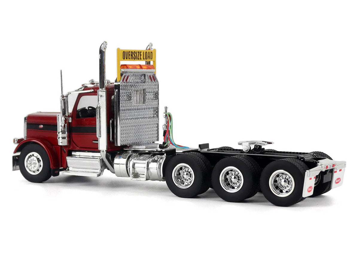Peterbilt 589 Truck Tractor with Day Cab Legendary Red "Transport Series" 1/50 Diecast Model by Diecast Masters - image 3