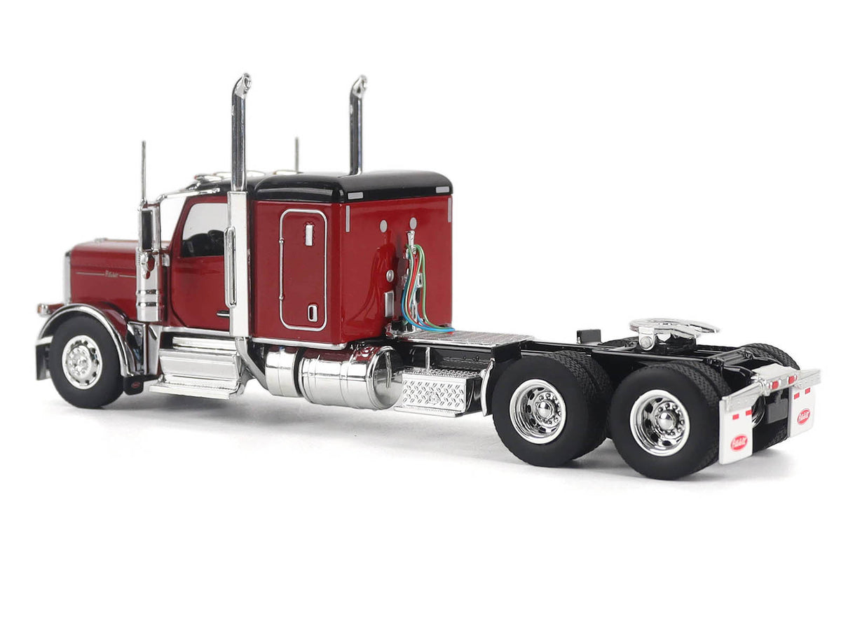 Peterbilt 589 Legendary Package Tandem-Axle Truck Tractor with 58" Sleeper Cab Legendary Red with Black Top "Transport Series" 1/50 Diecast Model by Diecast Masters - image 4