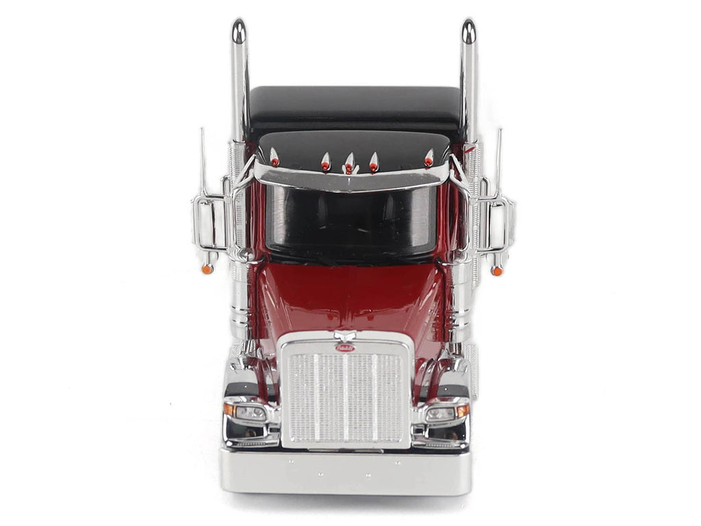 Peterbilt 589 Legendary Package Tandem-Axle Truck Tractor with 58" Sleeper Cab Legendary Red with Black Top "Transport Series" 1/50 Diecast Model by Diecast Masters - image 5