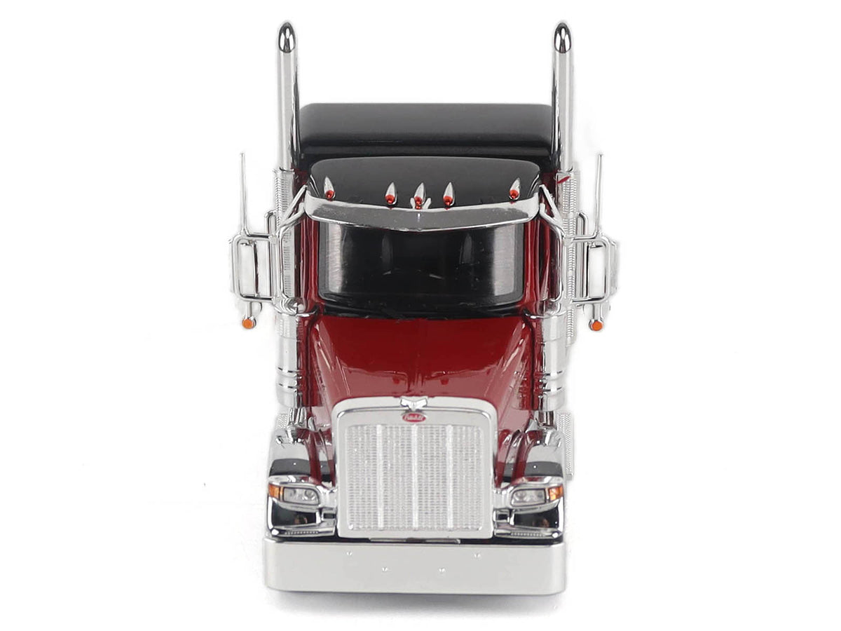 Peterbilt 589 Legendary Package Tandem-Axle Truck Tractor with 58" Sleeper Cab Legendary Red with Black Top "Transport Series" 1/50 Diecast Model by Diecast Masters - image 5