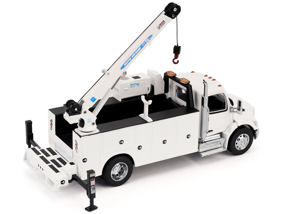 Peterbilt 536 Auto-Crane Titan 85-Body HC14-Crane Work Truck with Miller EnPak White "Transport Series" 1/50 Diecast Model by Diecast Masters - image 3