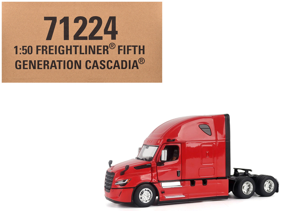 2025 Freightliner Cascadia Gen-5 Sleeper Cab Truck Tractor Red "Transport Series" 1/50 Diecast Model by Diecast Masters