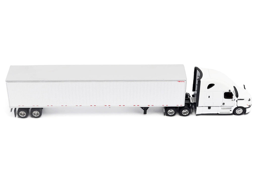 2025 Freightliner Cascadia Gen-5 Truck Tractor with Sleeper and Great Dane Champion 53ft Dry Cargo Trailer Winter White "Transport Series" 1/64 Diecast Model by Diecast Masters