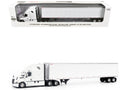 2025 Freightliner Cascadia Gen-5 Truck Tractor with Sleeper and Great Dane Champion 53ft Dry Cargo Trailer Winter White "Transport Series" 1/64 Diecast Model by Diecast Masters
