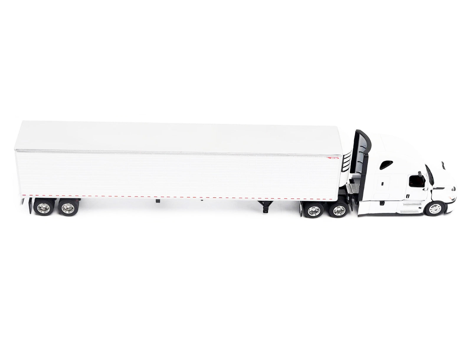 2025 Freightliner Cascadia Gen-5 Truck Tractor with Sleeper and Great Dane Champion 53ft Refrigerated Trailer Winter White "Transport Series" 1/64 Diecast Model by Diecast Masters