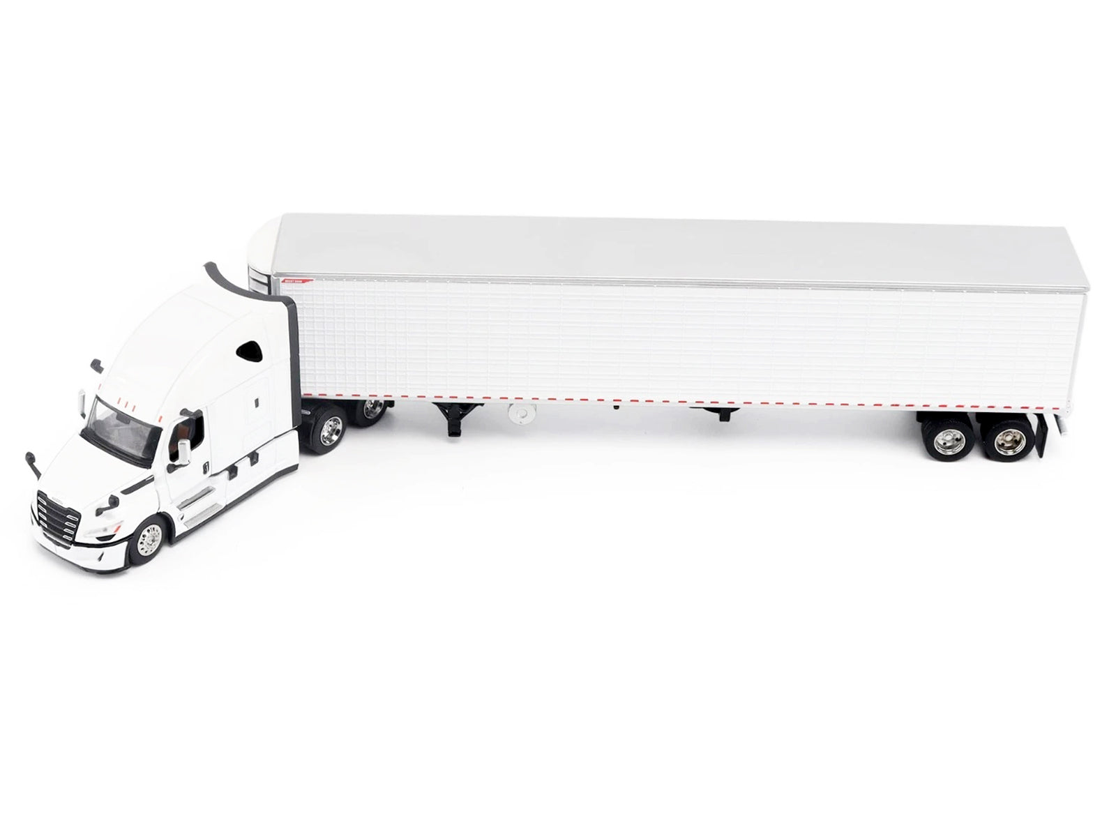 2025 Freightliner Cascadia Gen-5 Truck Tractor with Sleeper and Great Dane Champion 53ft Refrigerated Trailer Winter White "Transport Series" 1/64 Diecast Model by Diecast Masters
