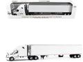 2025 Freightliner Cascadia Gen-5 Truck Tractor with Sleeper and Great Dane Champion 53ft Refrigerated Trailer Winter White "Transport Series" 1/64 Diecast Model by Diecast Masters