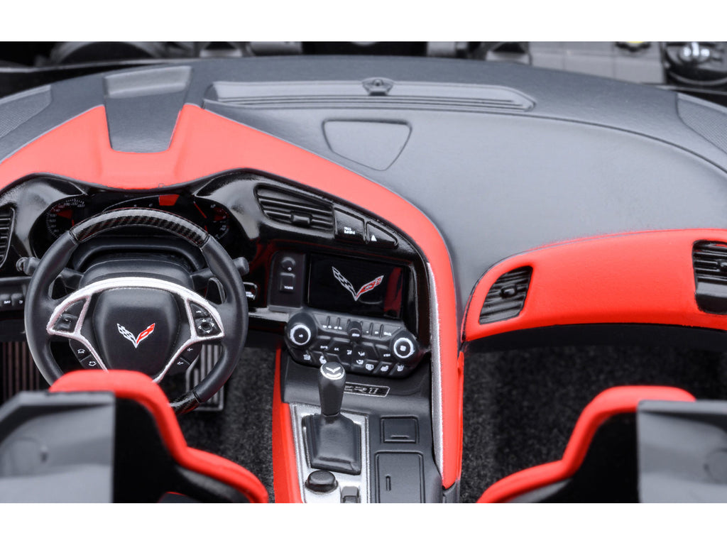 2019 Chevrolet Corvette C7 ZR1 Ceramic Matrix Gray Metallic with Carbon Top 1/18 Model Car by Autoart - image 4