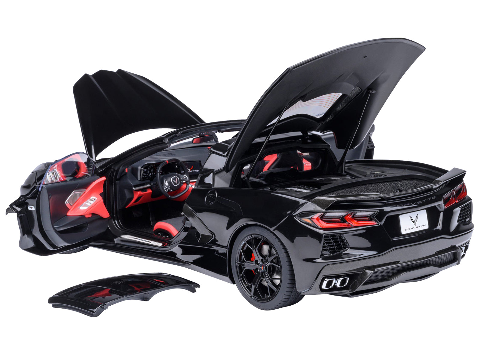 2020 Chevrolet Corvette C8 Stingray Black 1/18 Model Car by Autoart - image 2